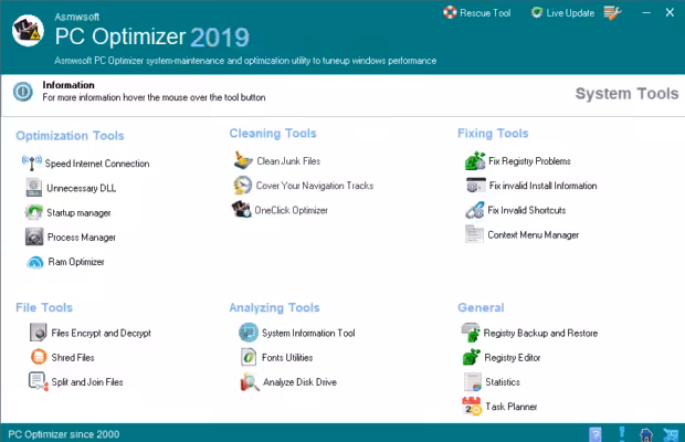 ASMWsoft PC Optimizer 3.20